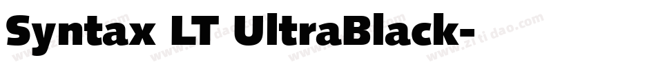 Syntax LT UltraBlack字体转换